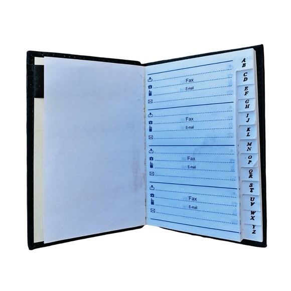 ETIENNE AIGNER Black Lambskin Mini Pocket Phone Book 2 1/2”x 3 3/4” - Picture 5 of 5